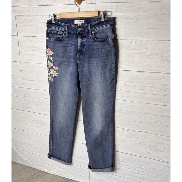Lucky Brand Jeans Womens Size 10/30 Sweet Mid Rise Embroidered Flowers Cotton - Picture 4 of 16